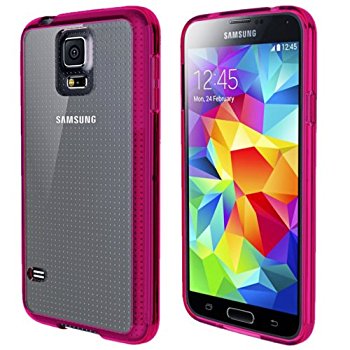 LUVVITT CLEARVIEW Case for Samsung Galaxy S5 Bumper with Back Cover Pink