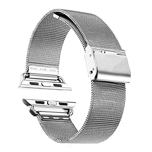 LUVVITT Stainless Steel Apple Watch Band Milanese Loop 42mm (LUV-1016) -Silver