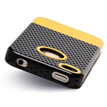 LUVVITT RESPIRA Hard Shell Case for iPhone 4 & 4S - Black/Yellow