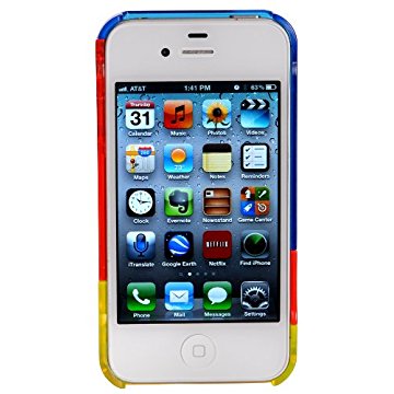 LUVVITT LEAF Case for iPhone 4 & 4S - Blue/Red/Yellow