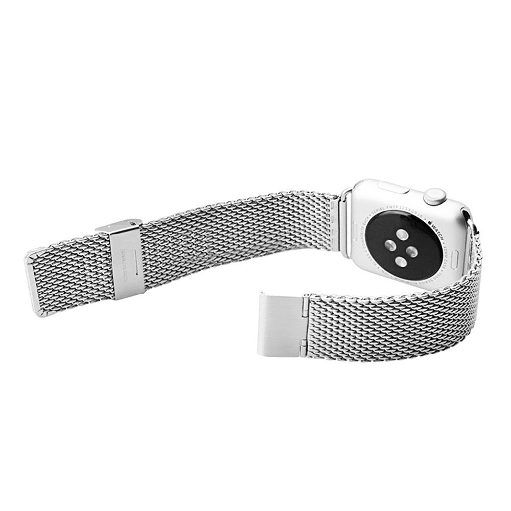 LUVVITT Stainless Steel Apple Watch Band BIG Milanese 38mm (LUV-1016B) -Silver