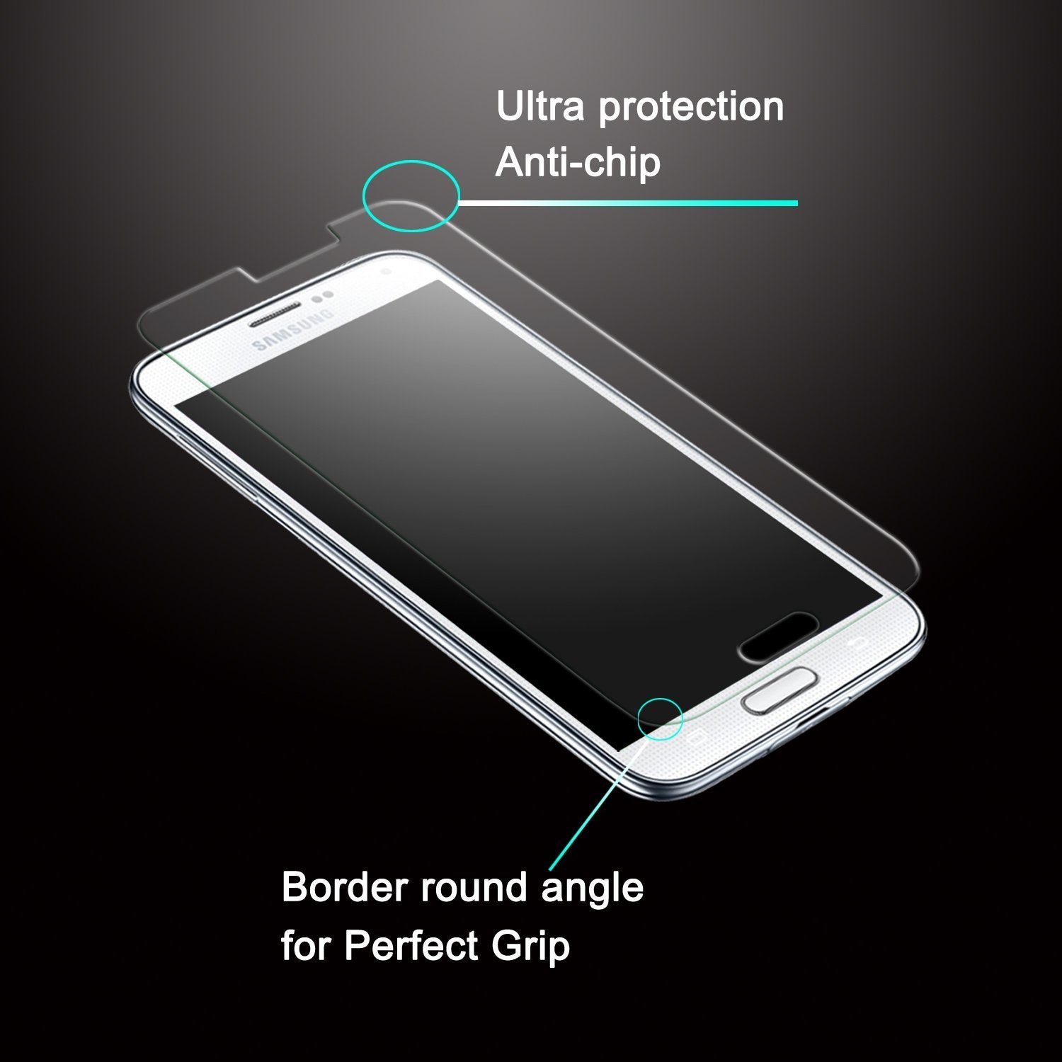 LUVVITT Galaxy S5 TEMPERED GLASS Screen Protector for Galaxy S5 -Crystal Clear