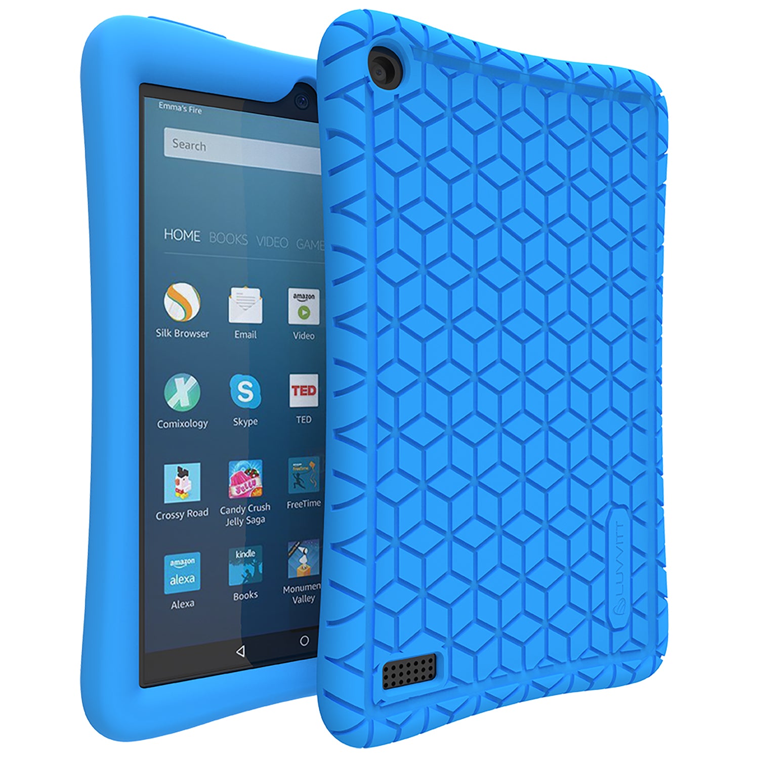 LUVVITT Case for Amazon Kindle Fire 7 Tablet (2107) - Blue