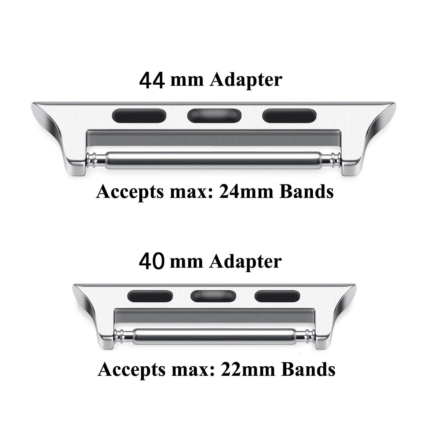 LUVVITT Stainless Steel ADAPTER for Apple Watch 40mm | Adaptor - Silver