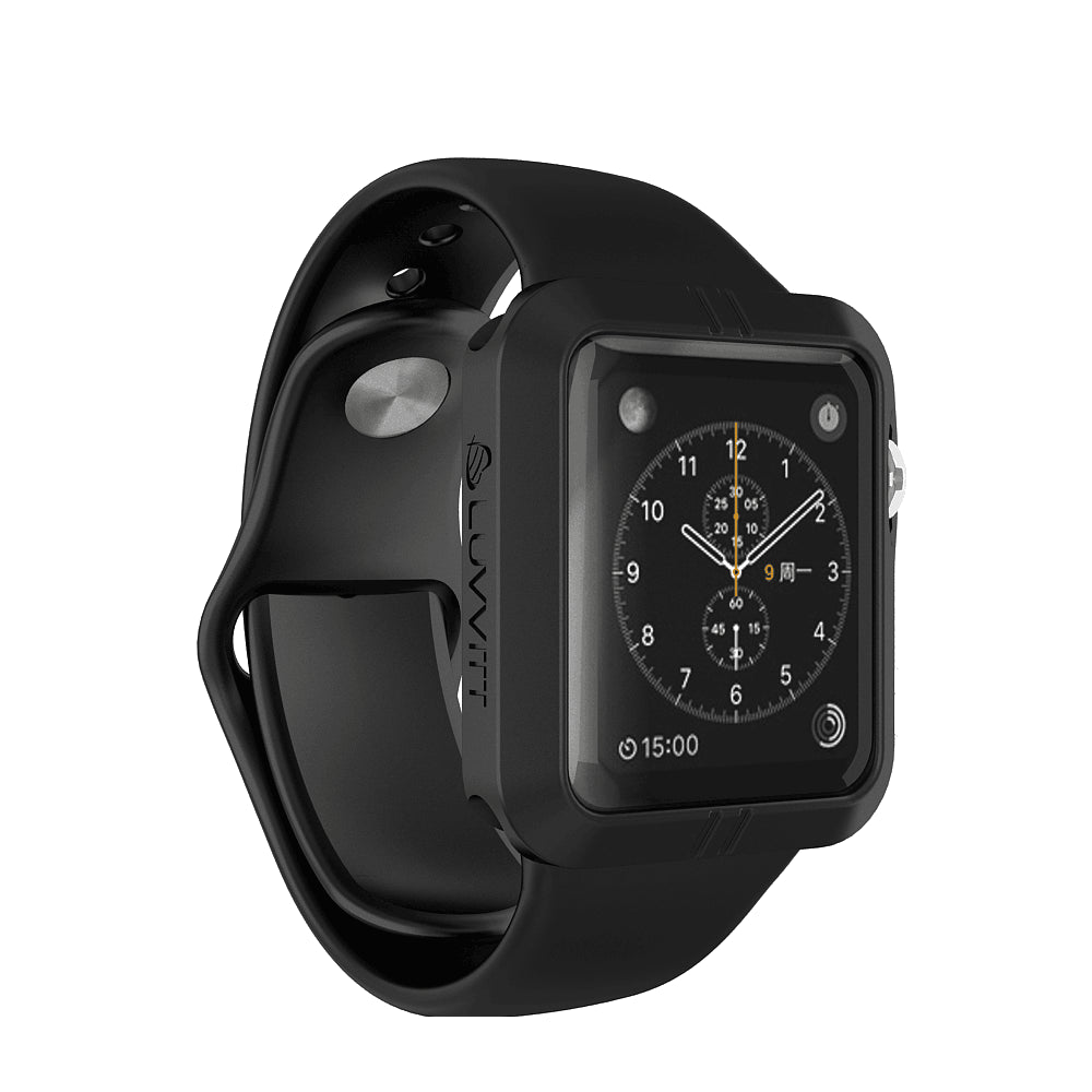 LUVVITT ULTRA ARMOR High Performance Flexible Apple Watch Case 42mm - Black