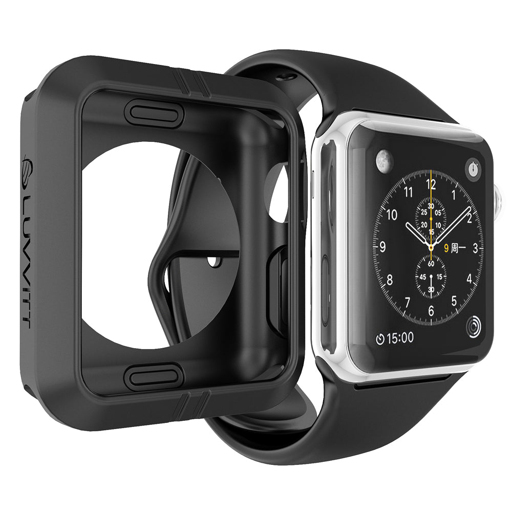 LUVVITT ULTRA ARMOR High Performance Flexible Apple Watch Case 42mm - Black