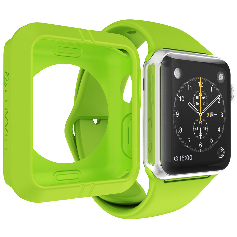 LUVVITT ULTRA ARMOR High Performance Flexible Apple Watch Case 42mm - Green