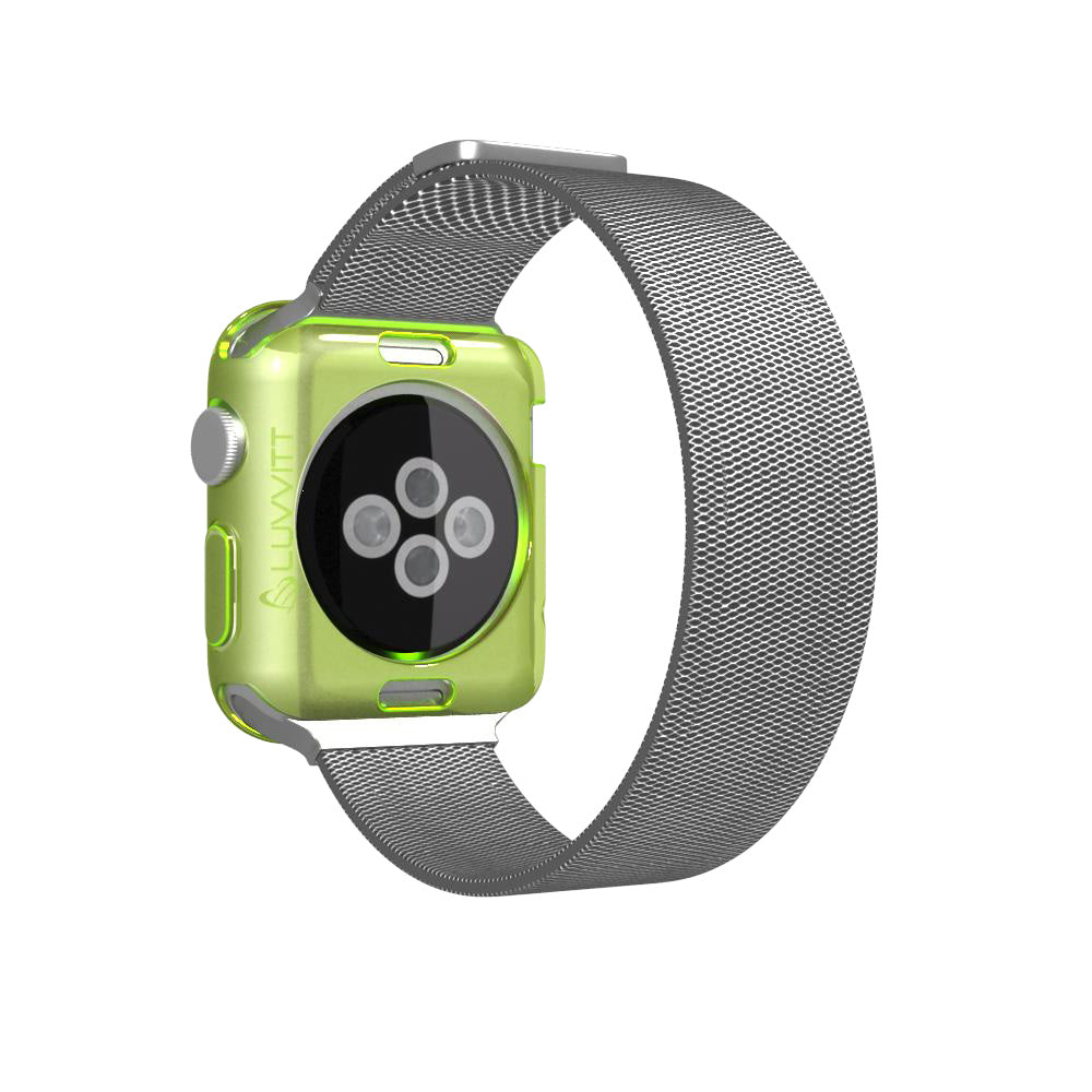 LUVVITT CLARITY Apple Watch Case 38mm - Transparent Neon Yellow/Green