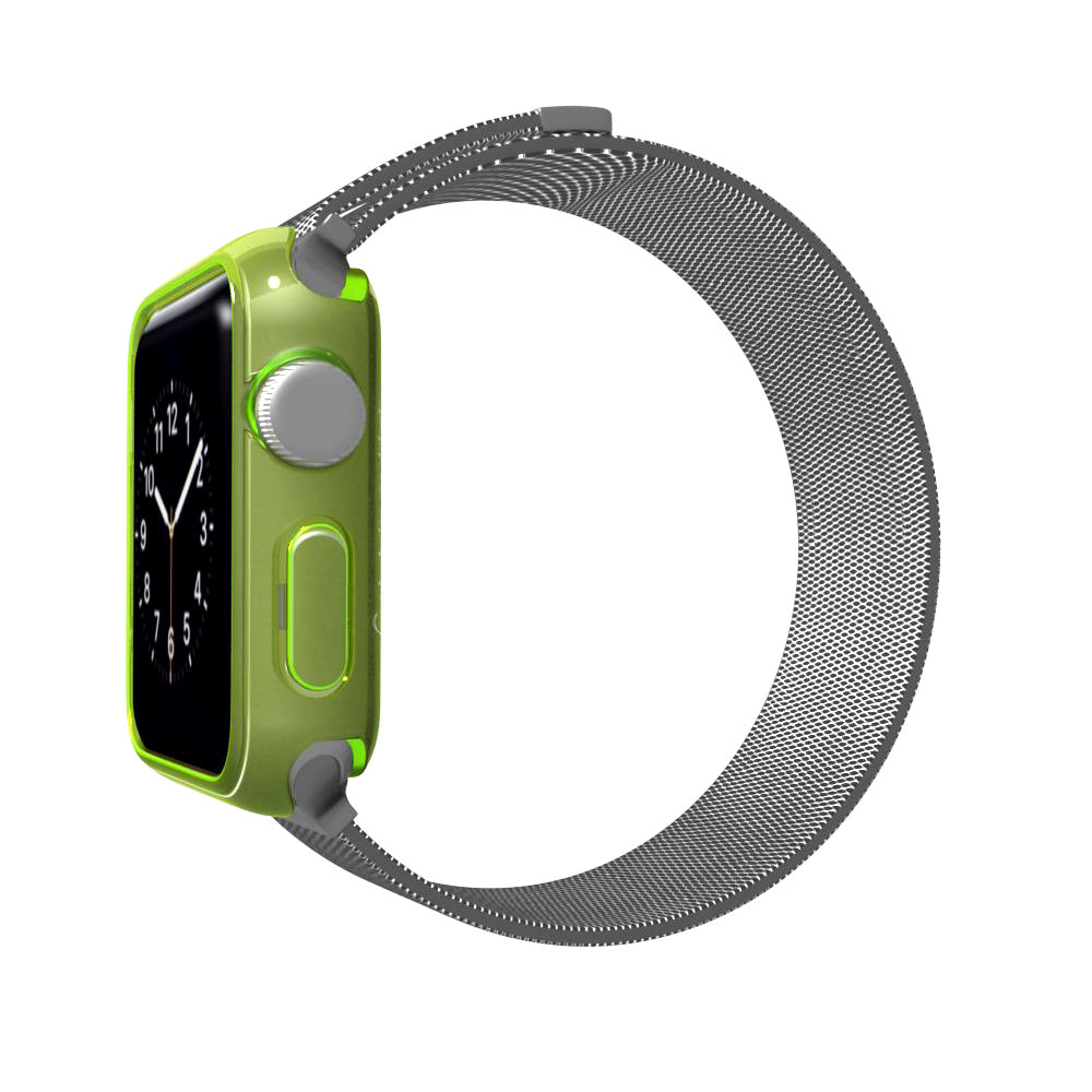 LUVVITT CLARITY Apple Watch Case 42mm - Neon Transparent Yellow