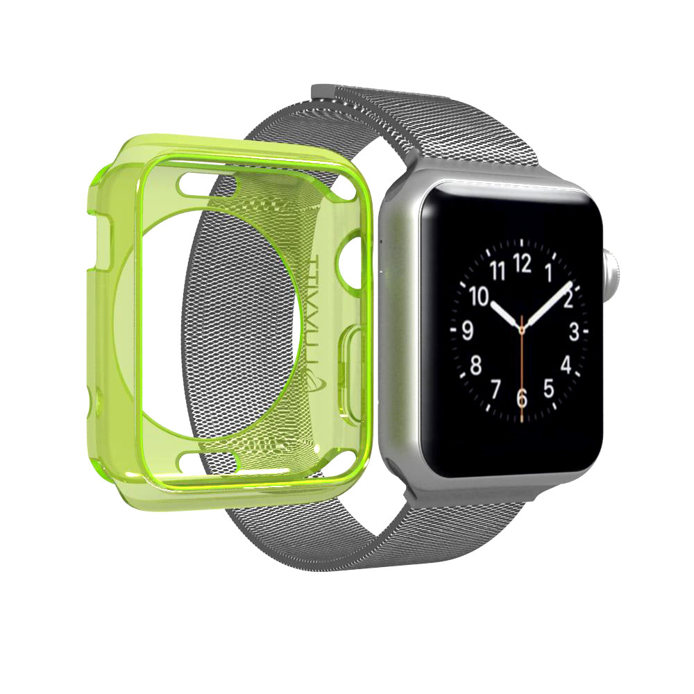 LUVVITT CLARITY Apple Watch Case 38mm - Transparent Neon Yellow/Green