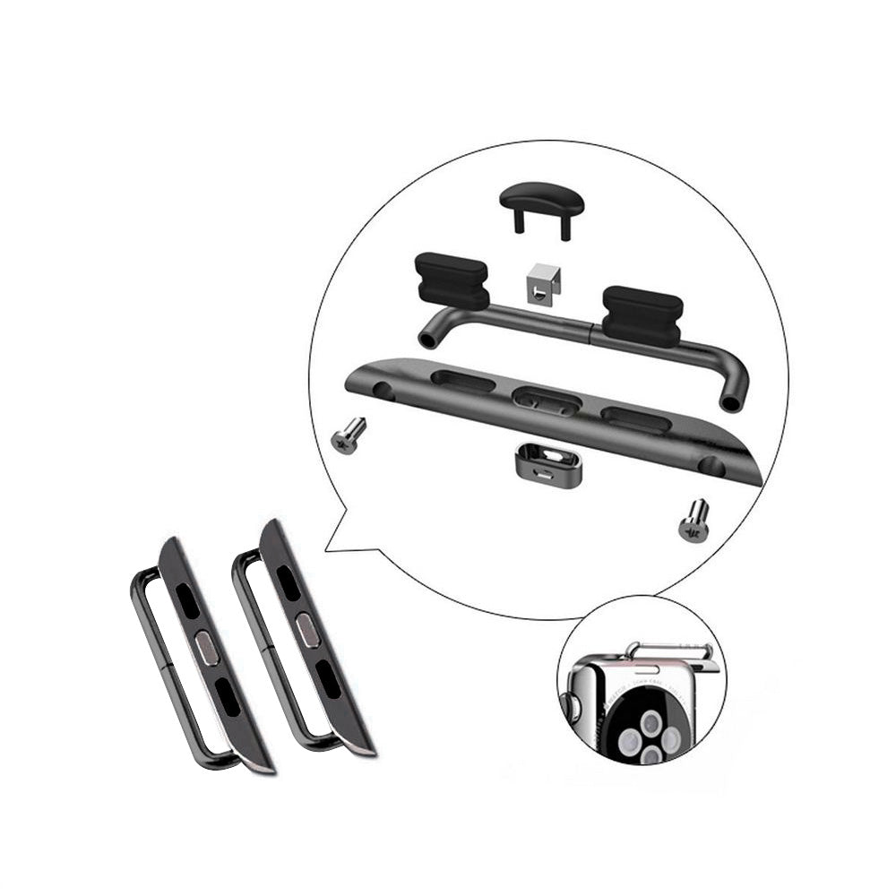 LUVVITT Stainless Steel ADAPTER for Apple Watch 40mm | Adaptor - Space Gray