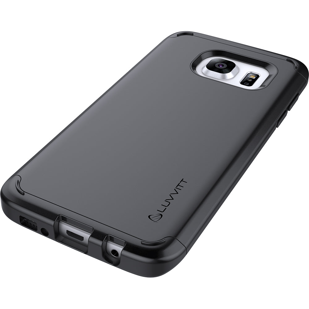 LUVVITT ULTRA ARMOR Dual Layer Galaxy S7 Edge Case - Black