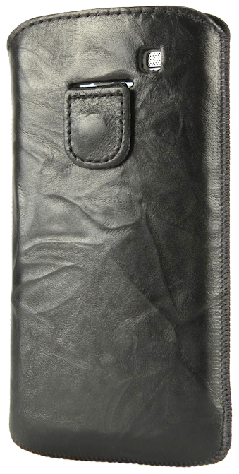 LUVVITT Genuine Leather Pouch for Samsung Galaxy S3 SIII - Black