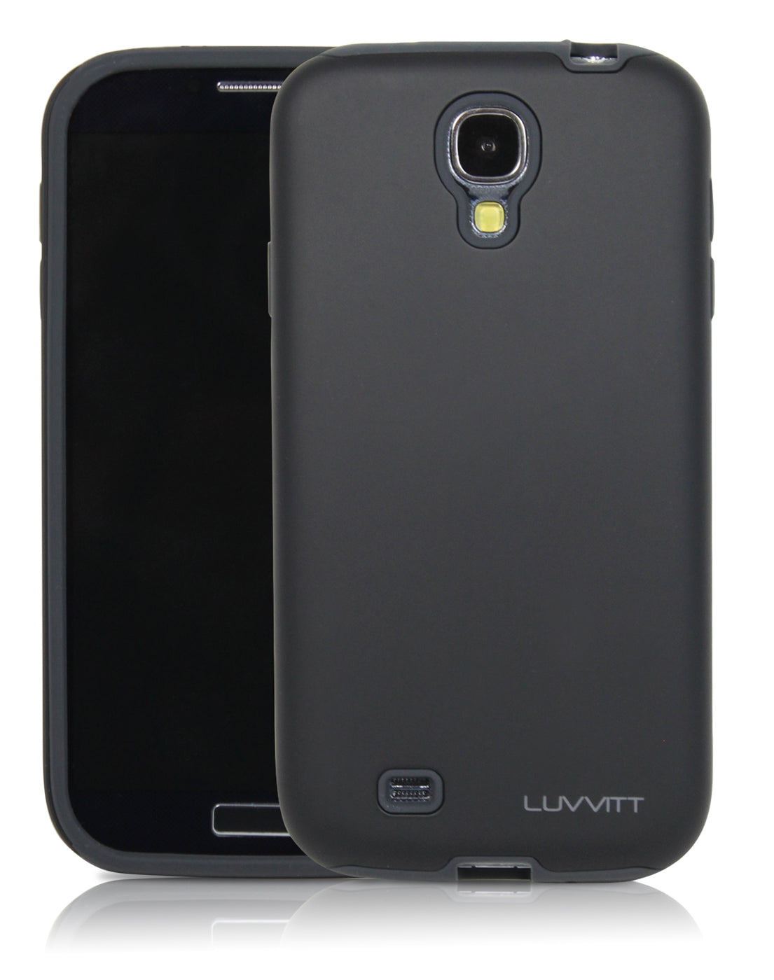 LUVVITT ARMOR SHELL Double Absorbing Case for Samsung Galaxy S4 SIV-Black/Grey