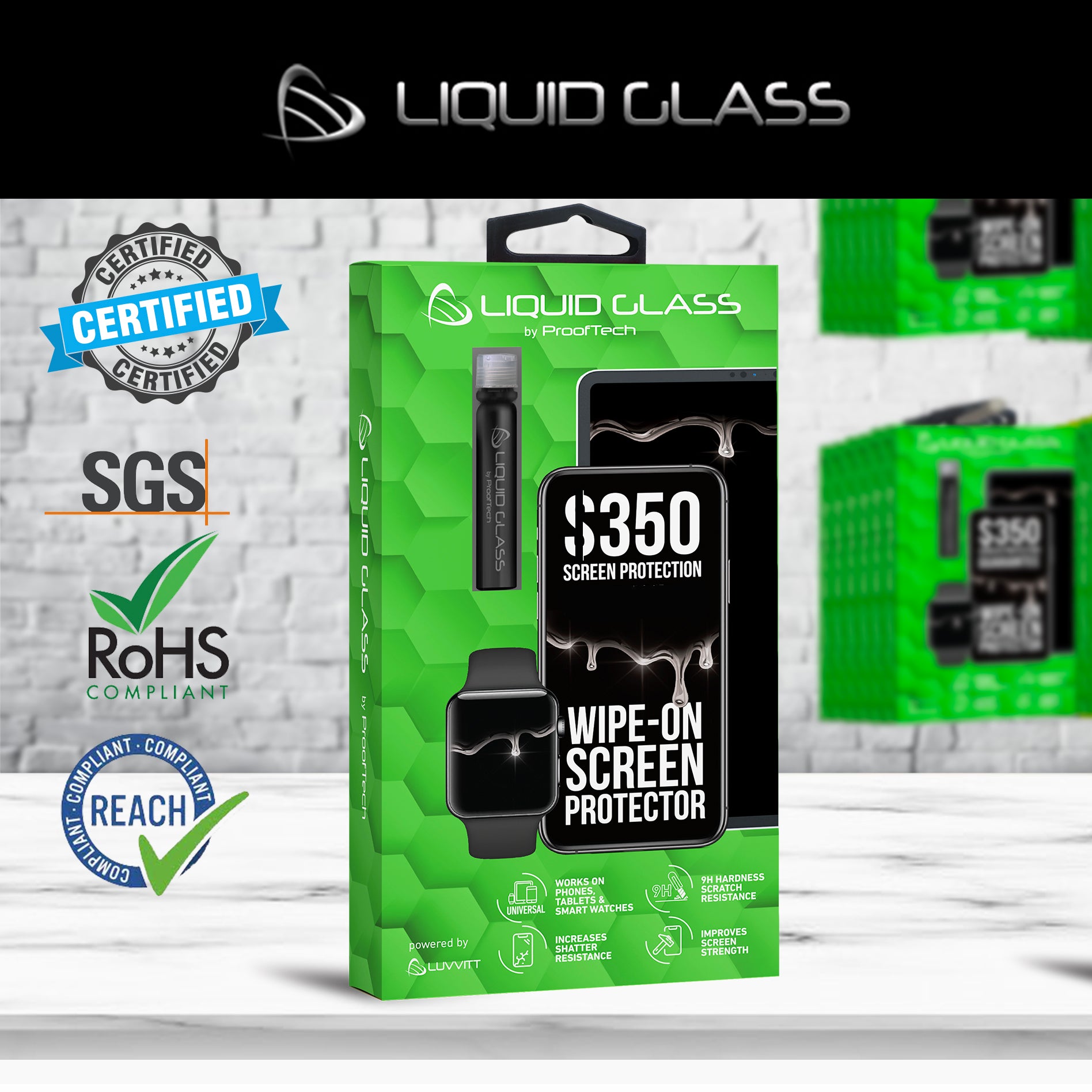 Liquid Glass Screen Protector with $350 Screen Replacement Guarantee - Universal