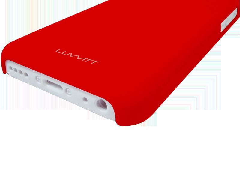 LUVVITT SKINNY Matte Slim Hard Case Back Cover for Apple iPhone 5C - Red