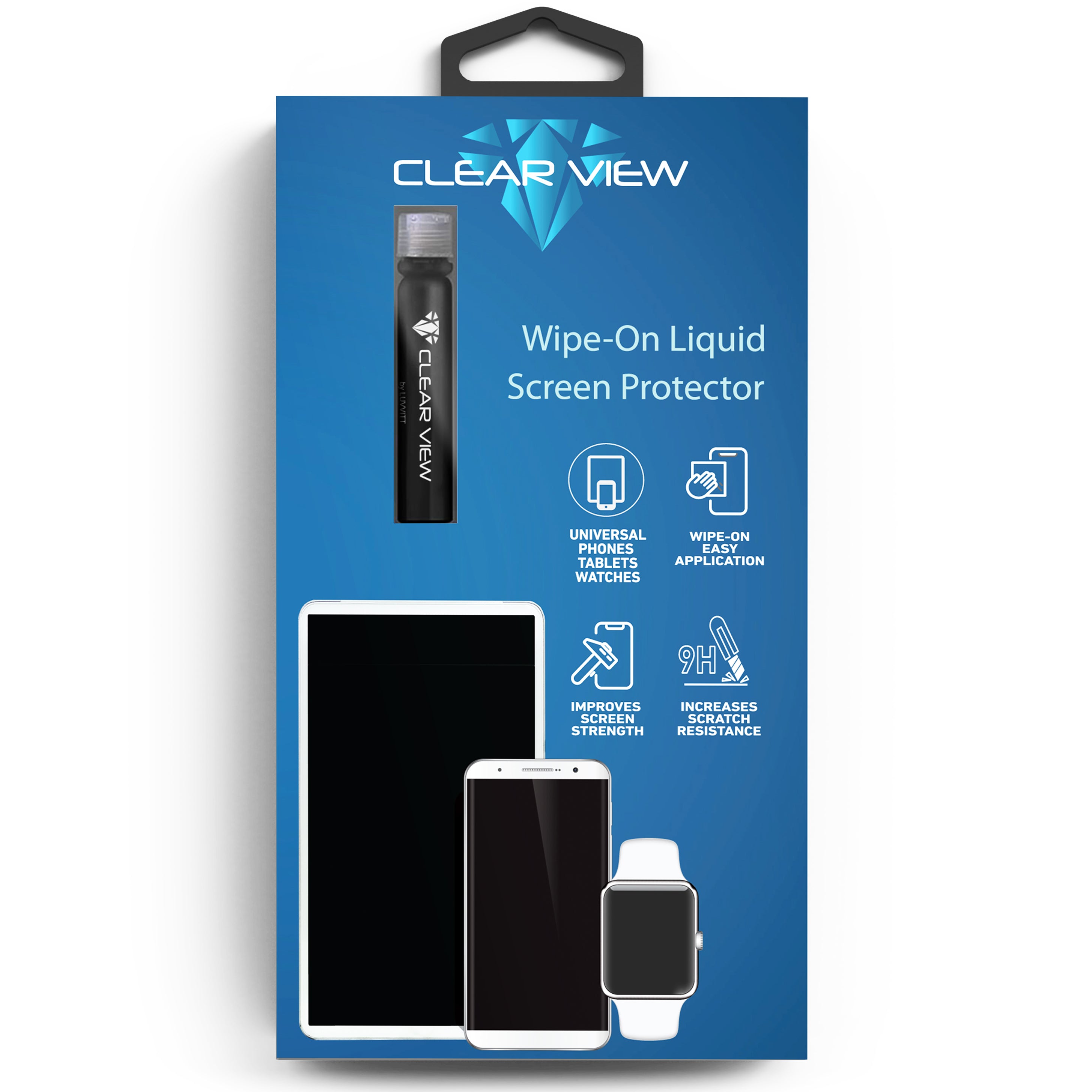 ClearView Liquid Glass Screen Protector for All Smartphones Tablets and Watches - Bottle