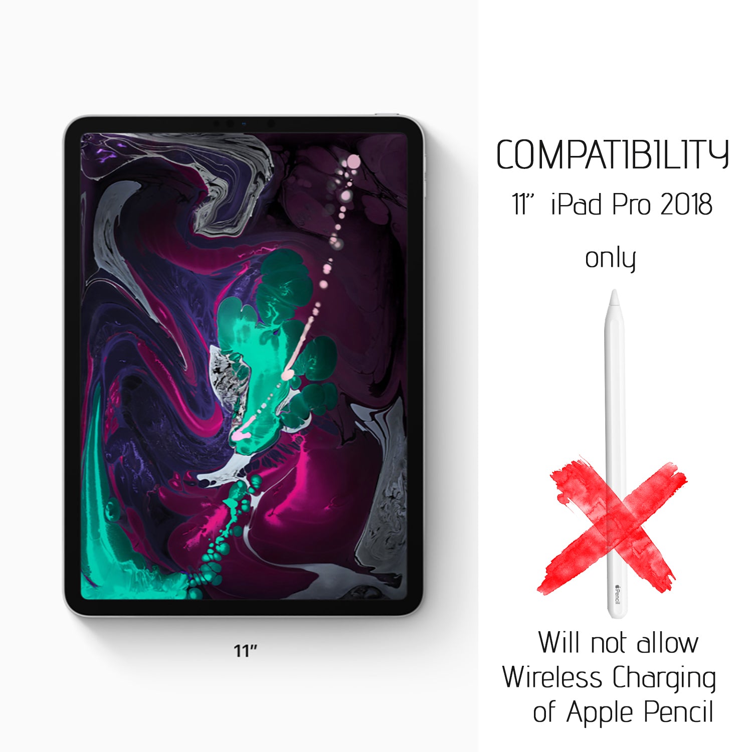 Luvvitt iPad Pro 11 Case CLARITY Flexible TPU Slim Light Back Cover 2018 - Clear
