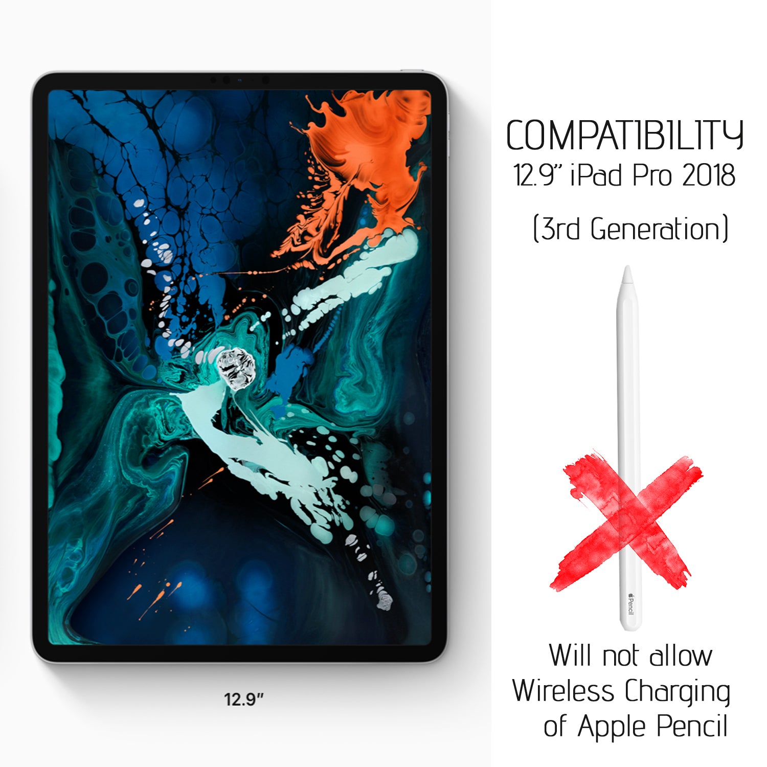 Luvvitt CLARITY Case TPU Flexible Cover for Apple iPad Pro 12.9 in 2018 - Clear