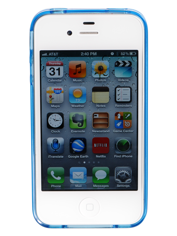 LUVVITT ICE Thermoplastic Soft Case for iPhone 4 & 4S - Transparent Blue