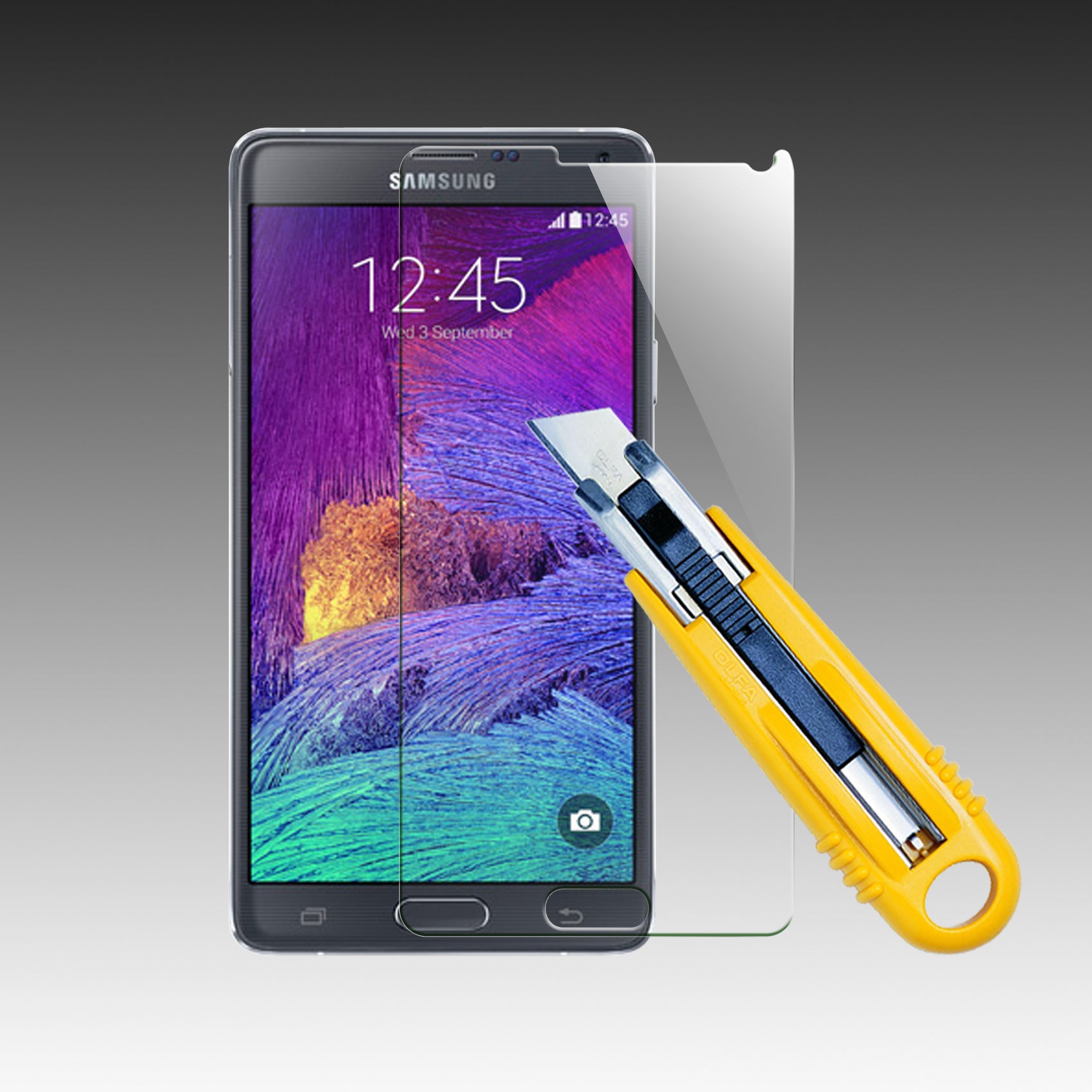 LUVVITT TEMPERED GLASS Screen Protector for Galaxy Note 4 with EASY APPLICATOR