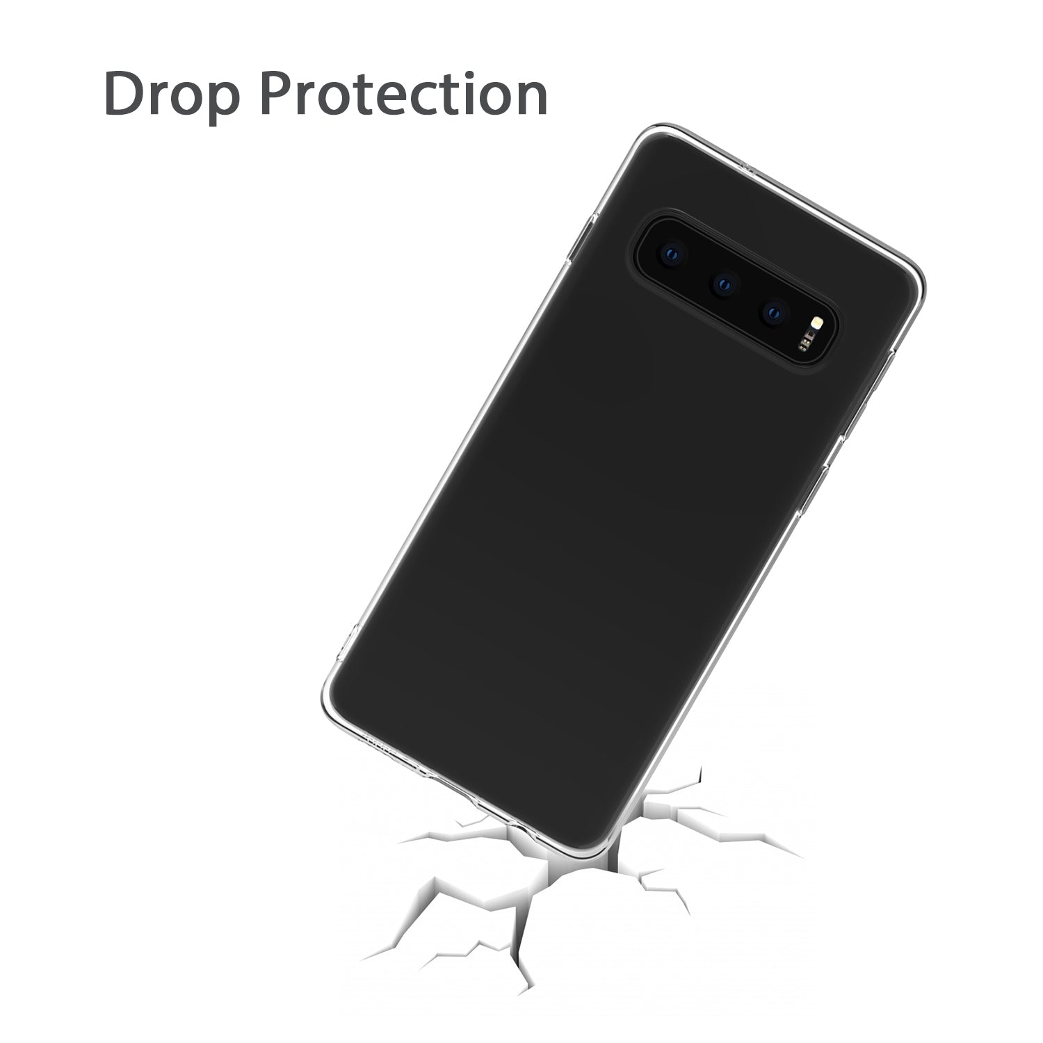 Luvvitt Clarity Case for Galaxy S10 PLUS Slim TPU Flexible Silicone Cover - Clear