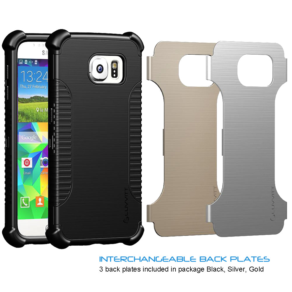 LUVVITT ULTRA ARMOR Galaxy S6 Case - Black / Gold / Silver