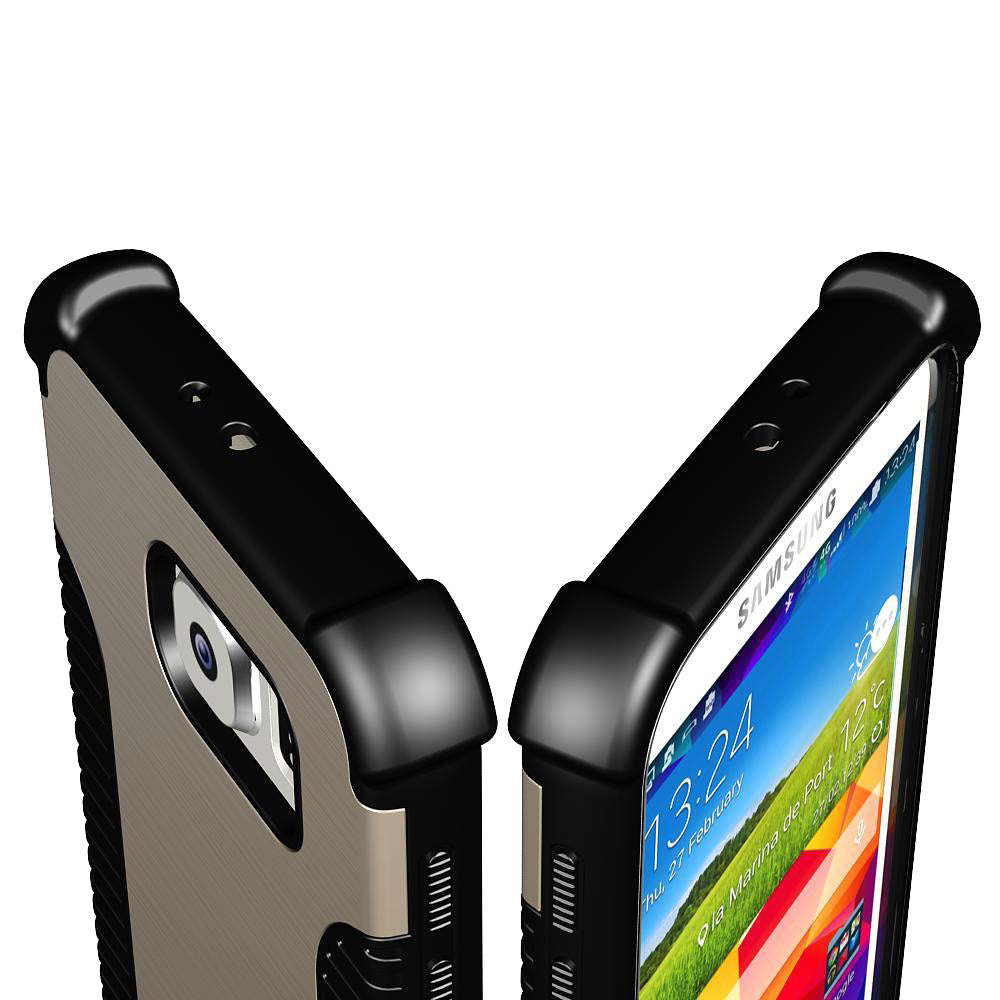 LUVVITT ULTRA ARMOR Galaxy S6 Case - Black / Gold / Silver