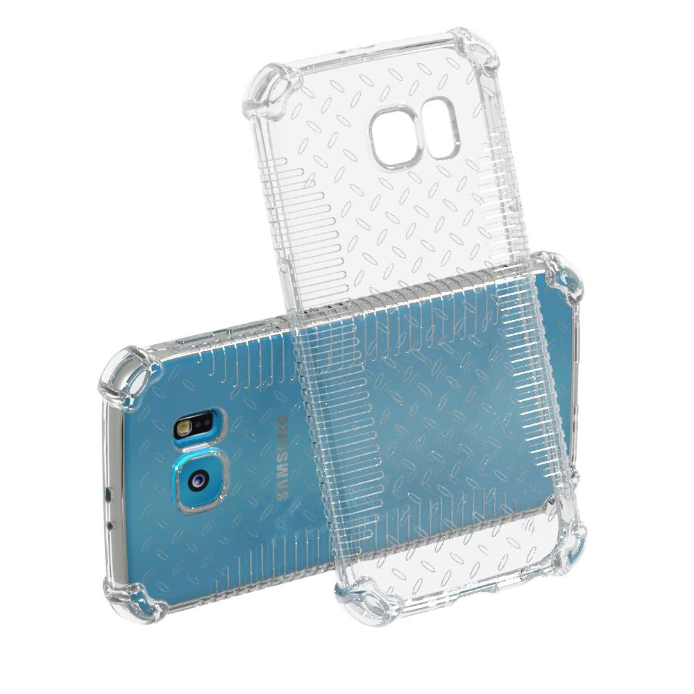 LUVVITT CLEAR GRIP Galaxy S6 EDGE Case | Slim Transparent TPU Case - Clear