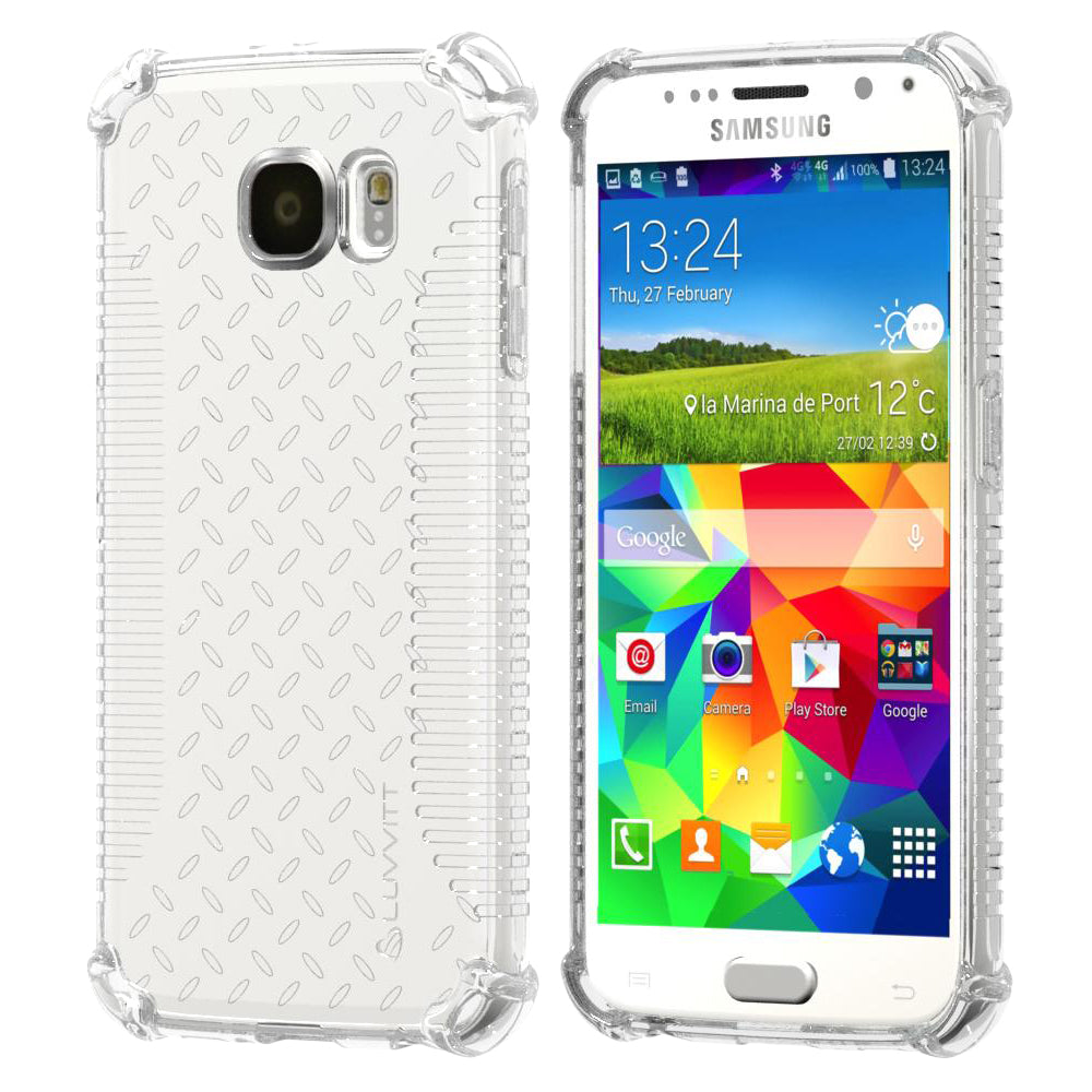 LUVVITT CLEAR GRIP Galaxy S6 EDGE Case | Slim Transparent TPU Case - Clear