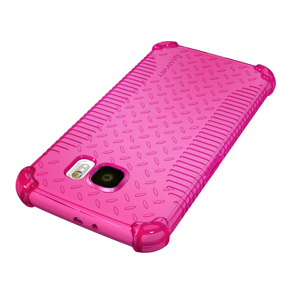 LUVVITT CLEAR GRIP Galaxy S6 Case | Slim Transparent TPU Rubber Case - Pink