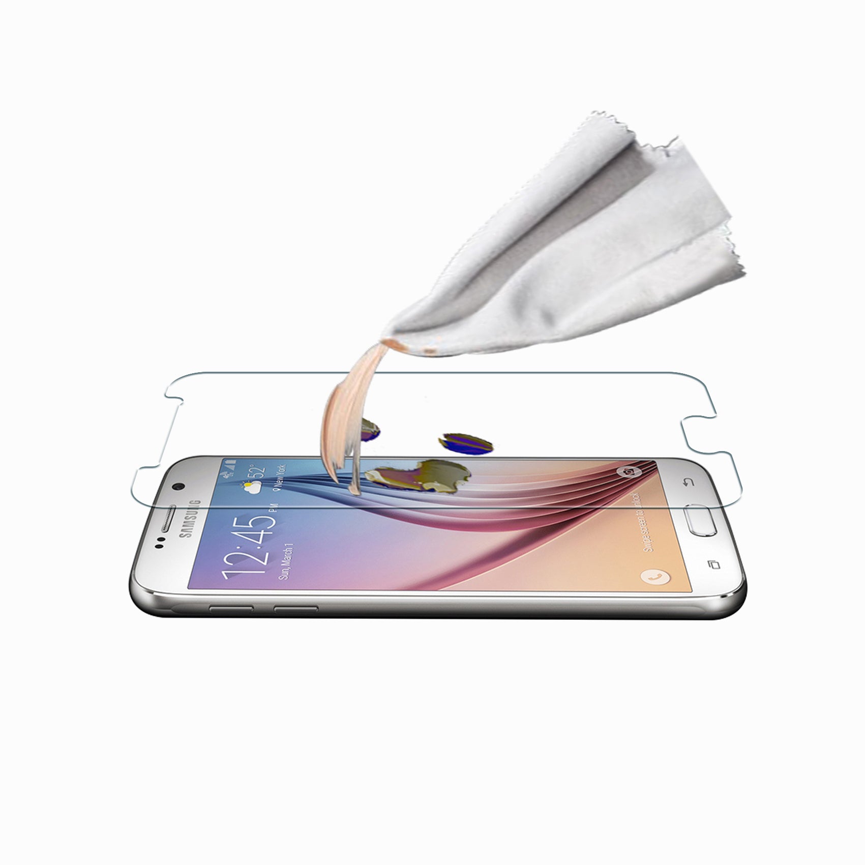 LUVVITT TEMPERED GLASS Screen Protector for Galaxy S6 - Crystal Clear