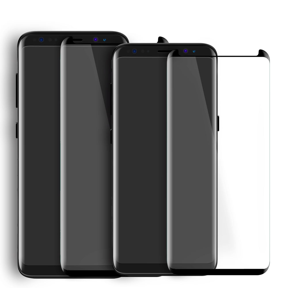 LUVVITT TEMPERED GLASS Screen Protector ( Case Friendly ) for Galaxy S8 - Black