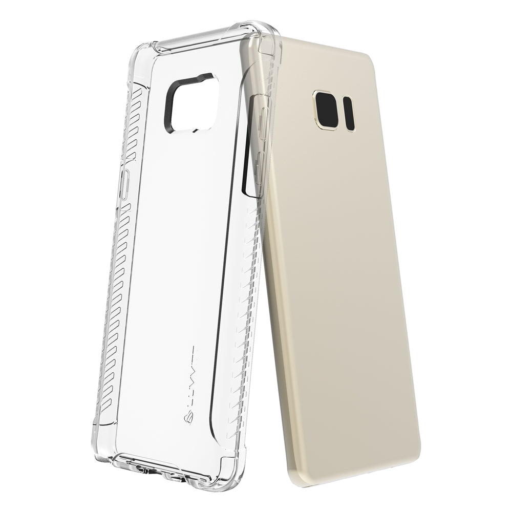 LUVVITT CLEAR GRIP Galaxy Note 7 Case Soft TPU Rubber Back Cover - Crystal Clear