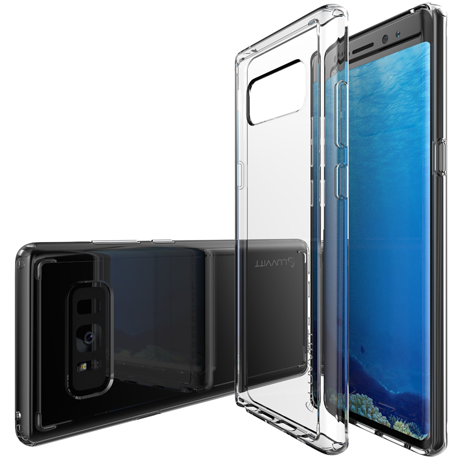 LUVVITT SUPER ARMOR Dual Layer Shockproof Case for Samsung Galaxy Note 8 - Black