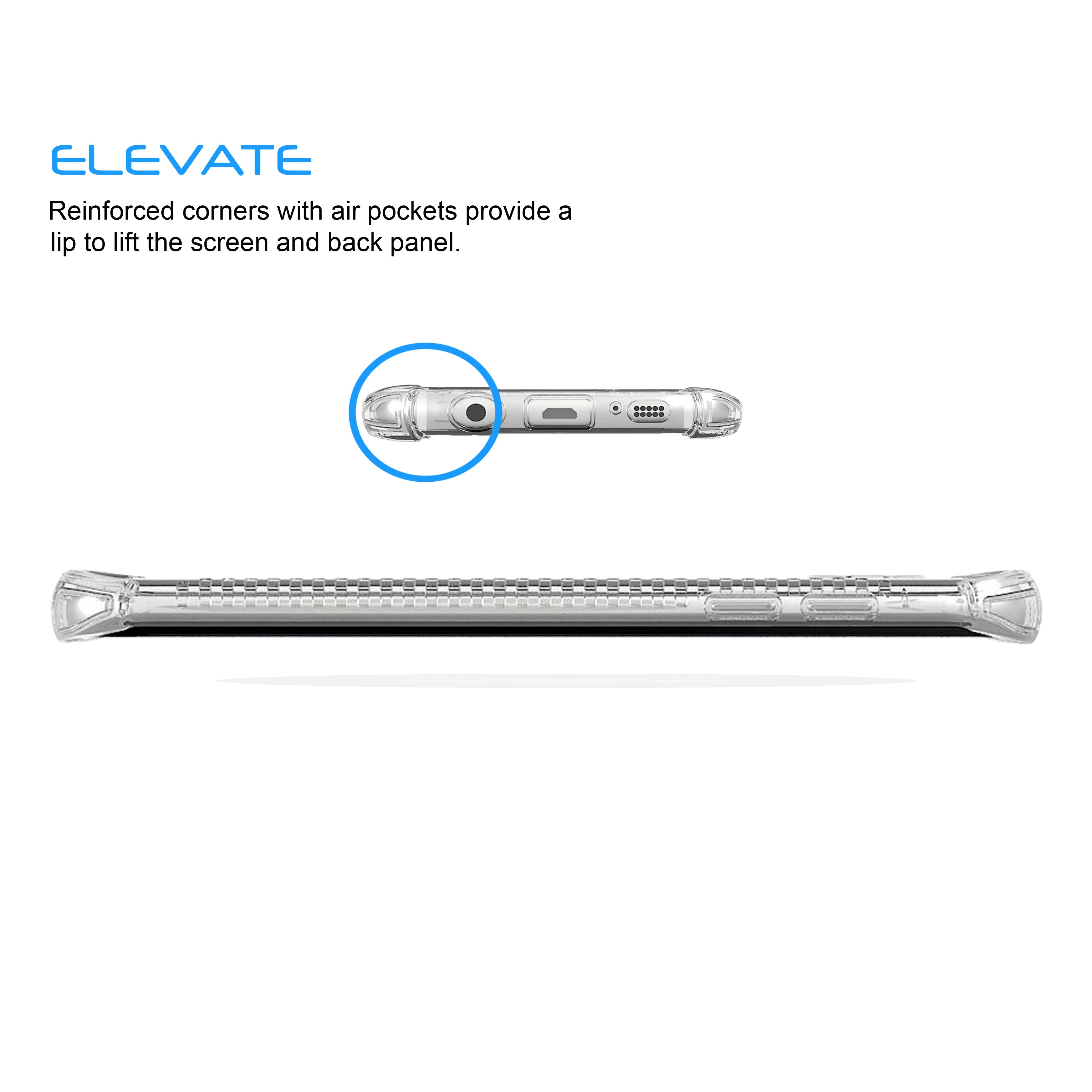 LUVVITT CLEAR GRIP Galaxy S7 Edge Case Slim Transparent TPU Rubber Case - Clear