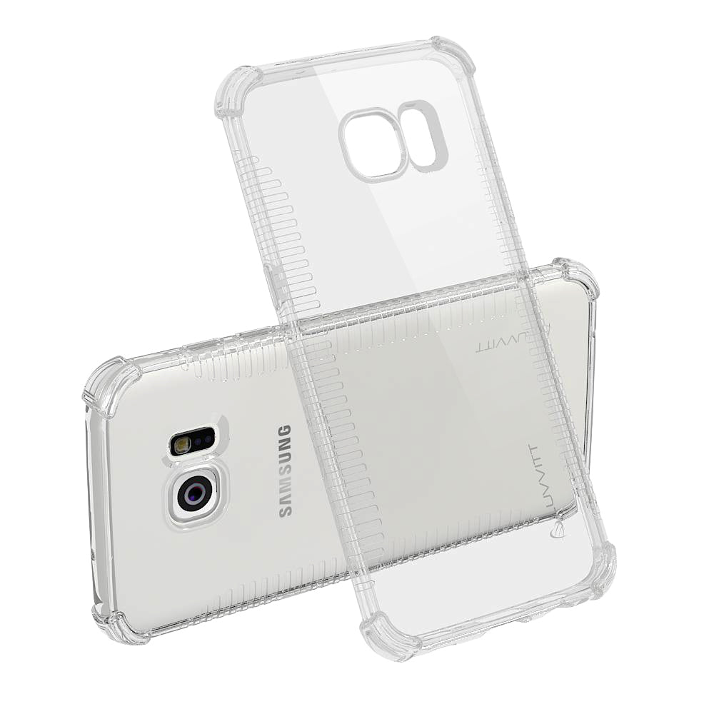 LUVVITT CLEAR GRIP Galaxy S7 Edge Case Slim Transparent TPU Rubber Case - Clear