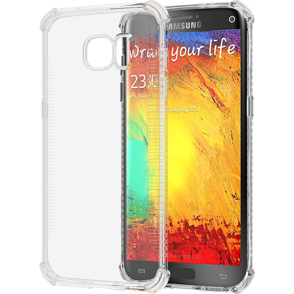 LUVVITT CLEAR GRIP Galaxy S7 Edge Case Slim Transparent TPU Rubber Case - Clear
