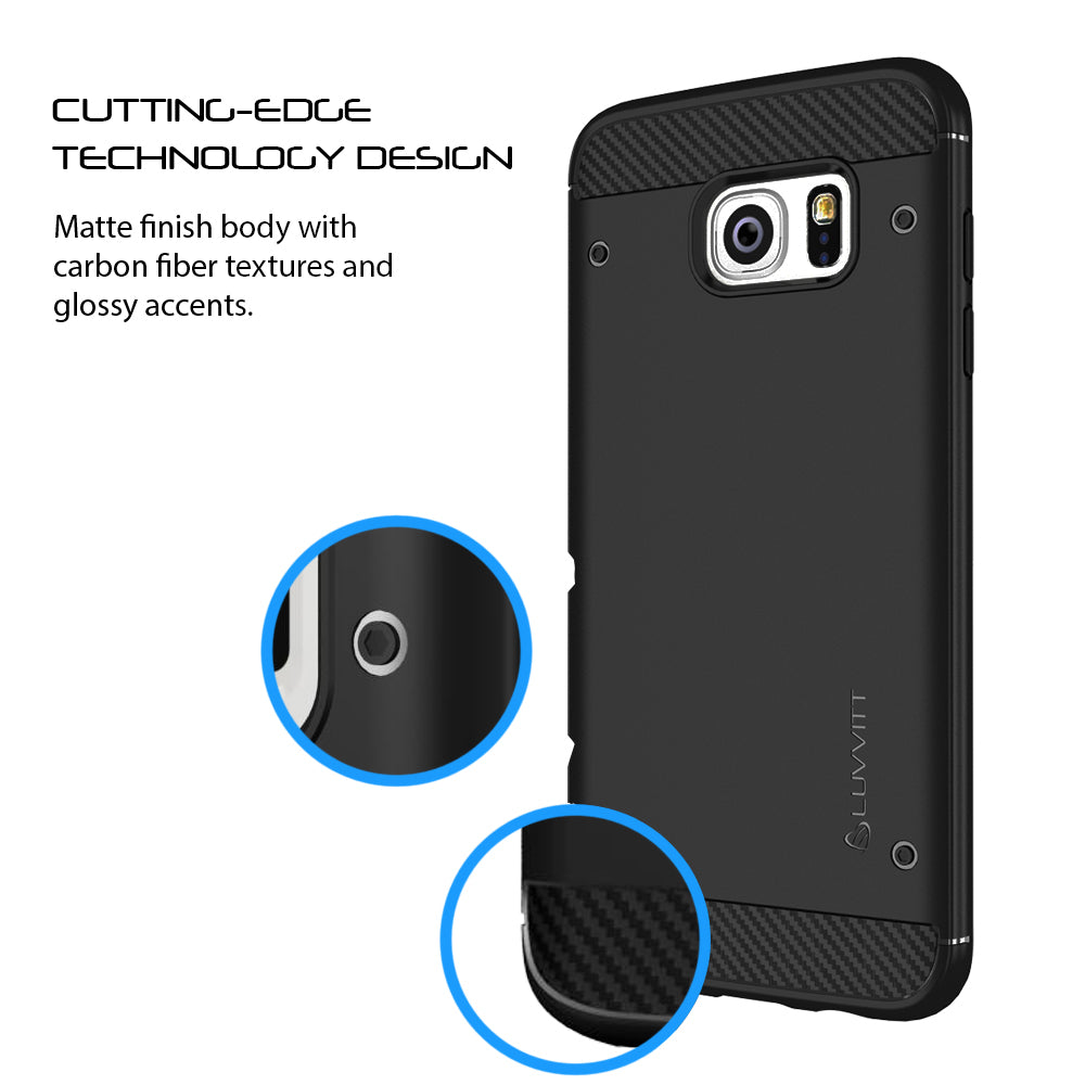 LUVVITT SLEEK ARMOR Galaxy S7 Edge Case - Black