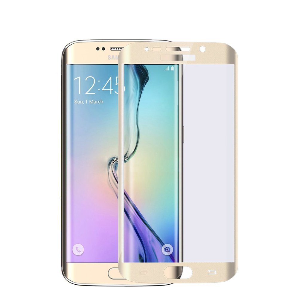 LUVVITT TEMPERED GLASS Screen Protector for Samsung Galaxy S7 Edge - Gold