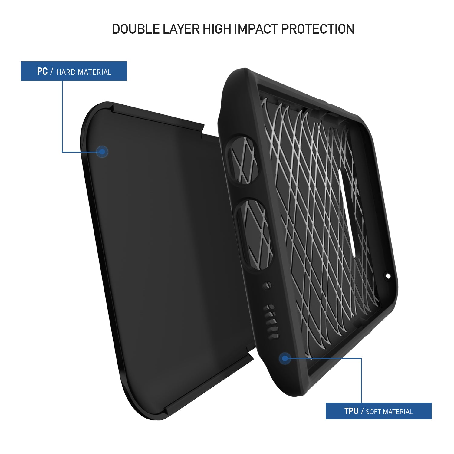 LUVVITT SUPER ARMOR Dual Layer Shock Proof Case for Galaxy S8 - Black