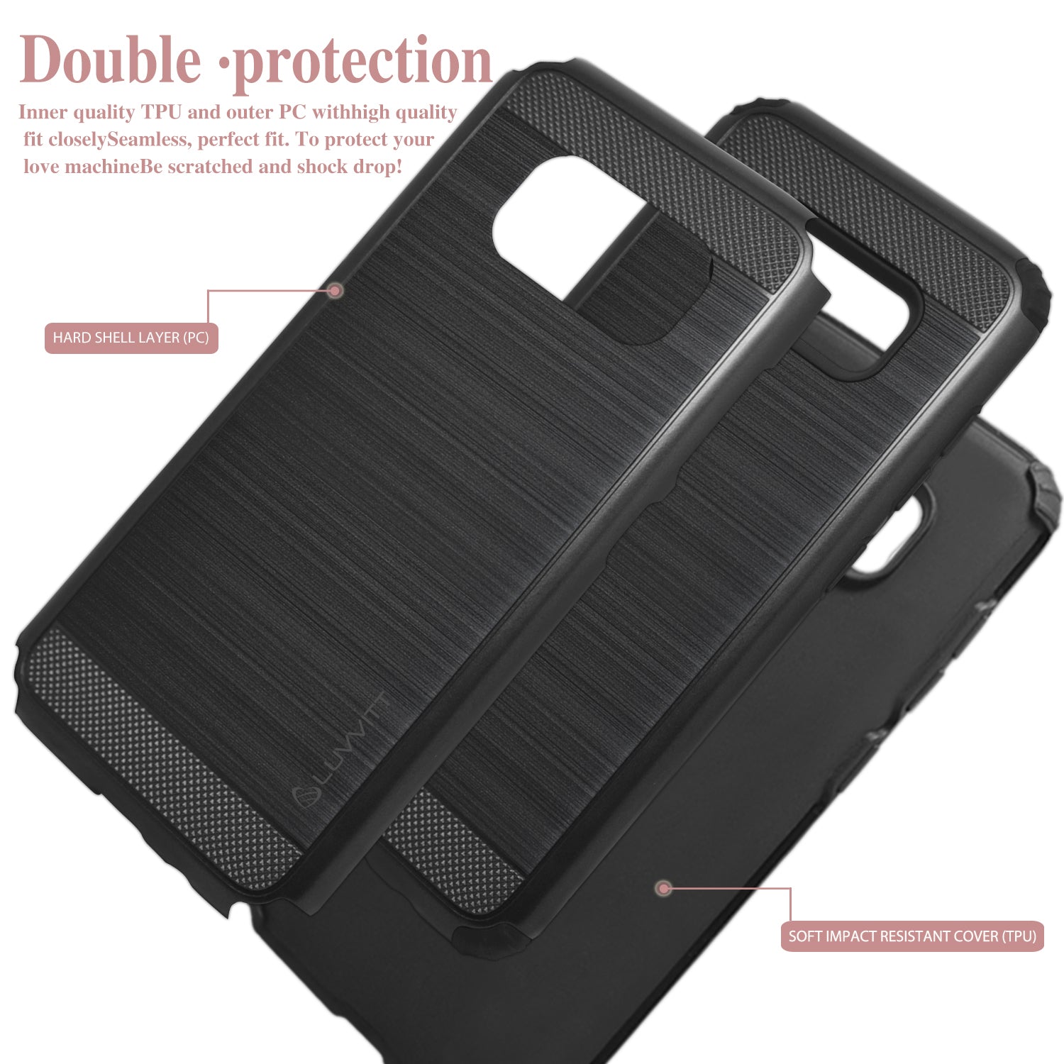 LUVVITT ULTRA ARMOR Dual Layer Shock Proof Case for Galaxy S8 Plus - Black