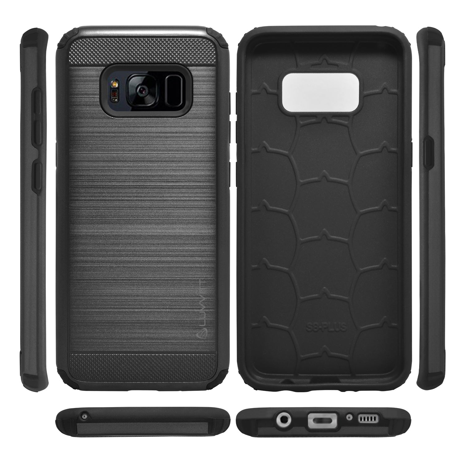 LUVVITT ULTRA ARMOR Dual Layer Shock Proof Case for Galaxy S8 Plus - Black