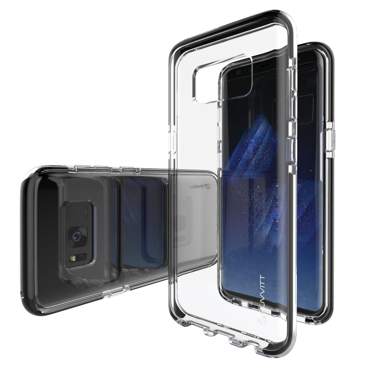 LUVVITT PROOFTECH Case for Galaxy S8 Plus - Clear / Black