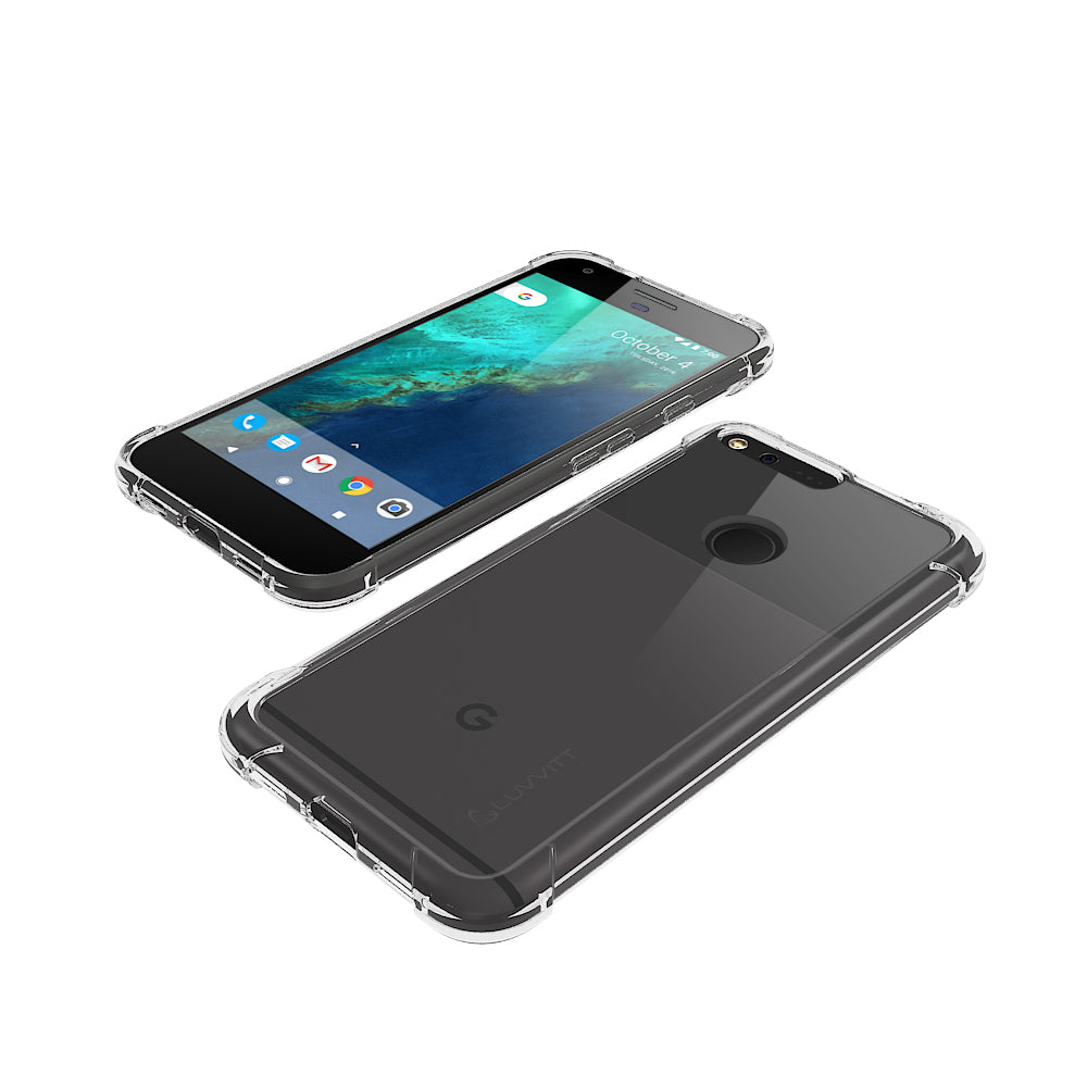 LUVVITT CLEARVIEW Case for Google Pixel | Hybrid Back Cover - Crystal Clear