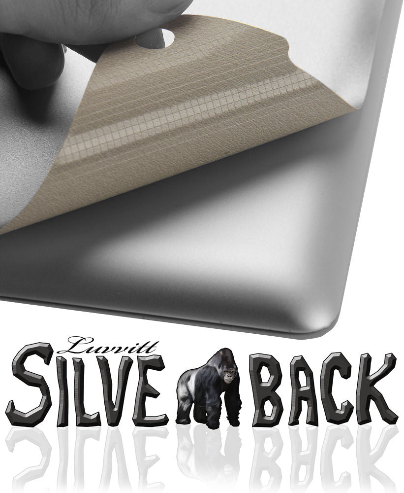 LUVVITT SILVERBACK Skin for the new iPad 4/3/2 - Comp. w/Smart Cover - Silver