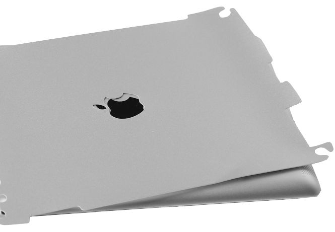 LUVVITT SILVERBACK Skin for the new iPad 4/3/2 - Comp. w/Smart Cover - Silver