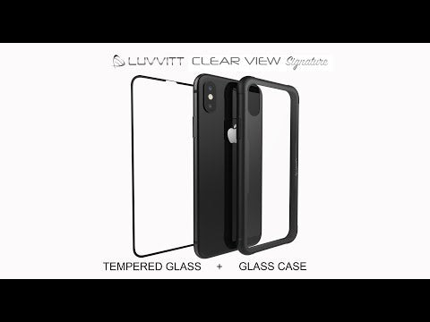 Clearview Case and Tempered Glass Screen Protector for iPhone X / XS - Clear