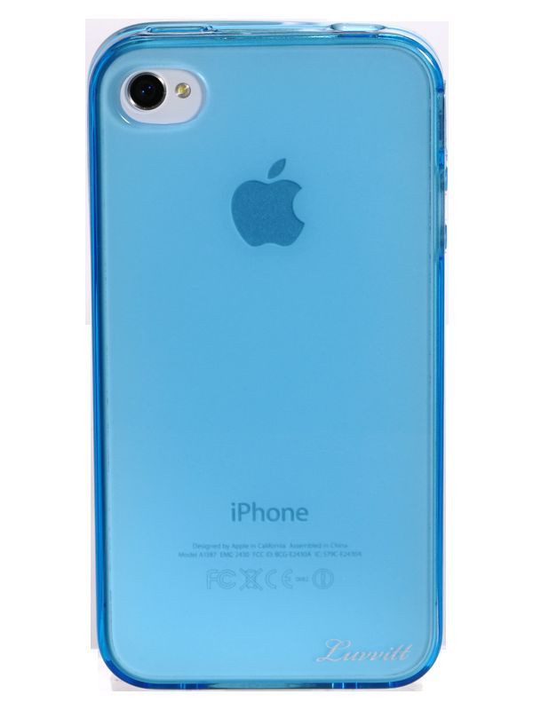 LUVVITT ICE Thermoplastic Soft Case for iPhone 4 & 4S - Transparent Blue