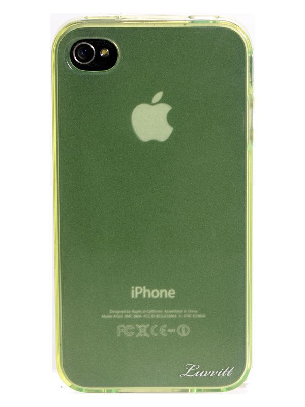 LUVVITT ICE Thermoplastic Soft Case for iPhone 4 & 4S - Transparent Lite Green